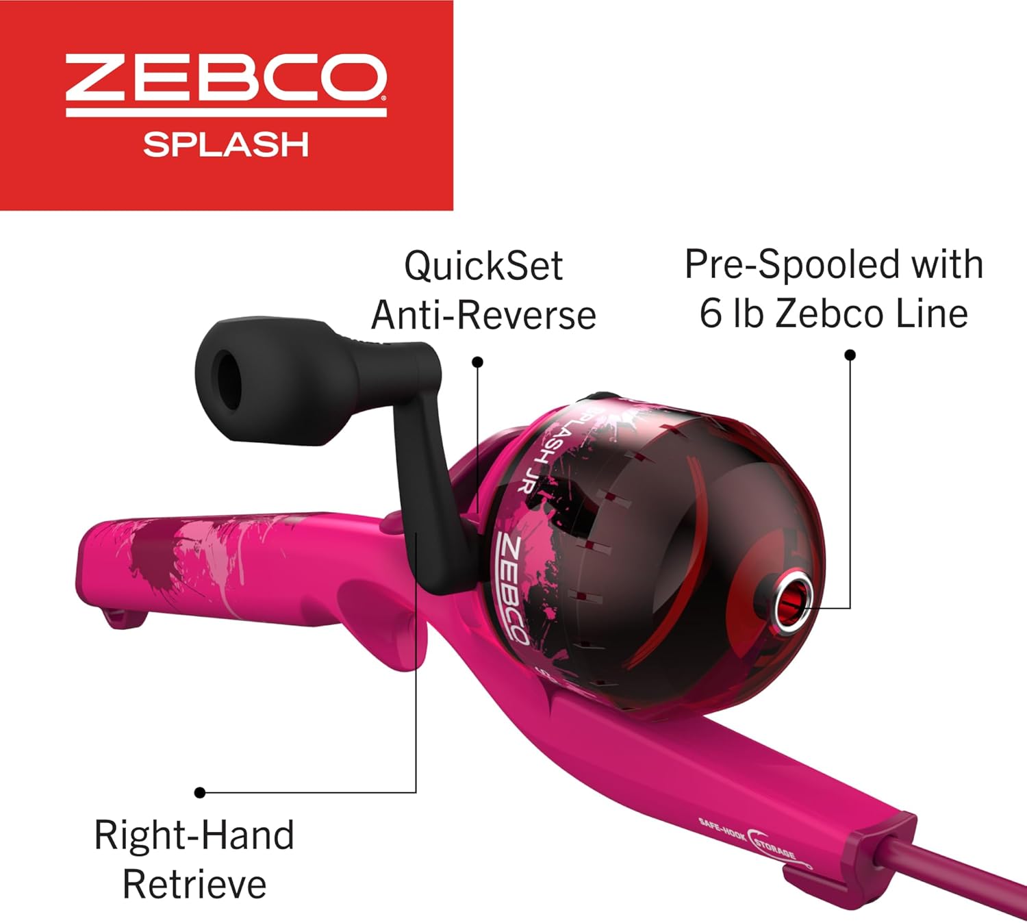 Kids Fishing Pole- Zebco Youth 29-Inch Floating Spincast Reel and Fishing Rod Combo, Size 20 Reel, Pre-Spooled with 6-Pound Cajun Line - Image 3