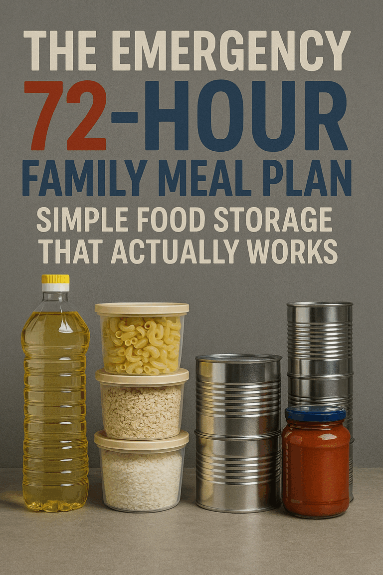 The Emergency 72-Hour Family Meal Plan: Simple Food Storage That Actually Works